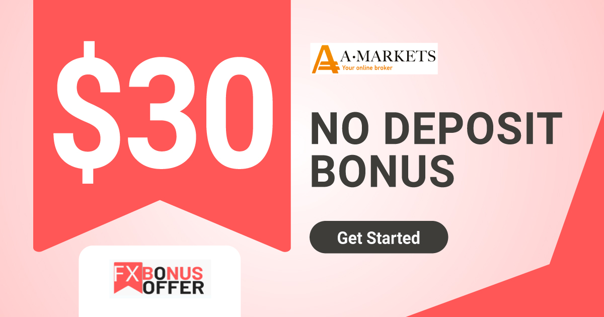 Amarkets $30 Welcome No Deposit Bonus