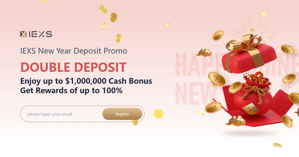 New Year Cash Deposit Bonus Promo Get 100% at IEXS